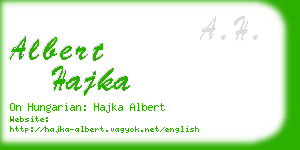 albert hajka business card
